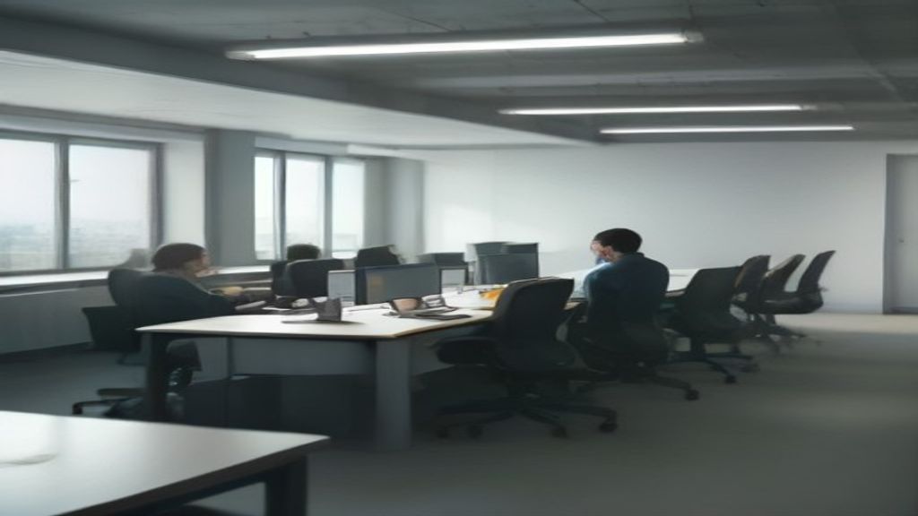 現代開放式輦公室，員工在電腦前工作