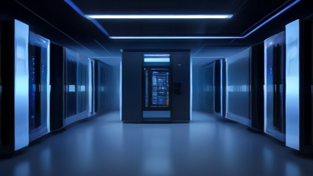 AI 生成的未來數據中心概念圖