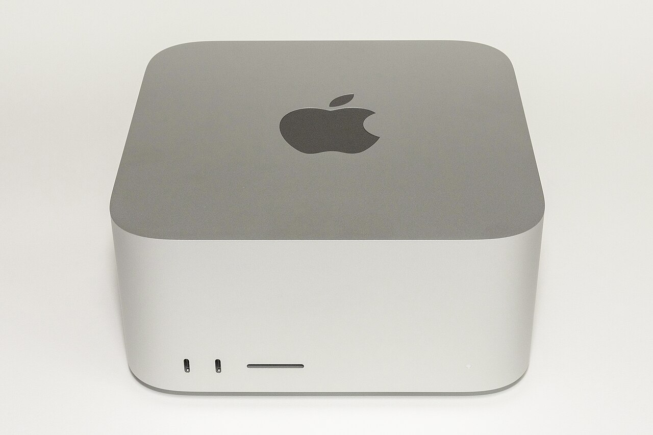 Mac Studio desktop computer, front view
